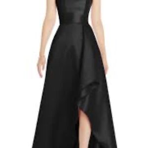 Strapless Satin Gown Alfred Sung